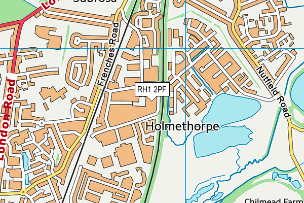 RH1 2PF map - OS VectorMap District (Ordnance Survey) RH1 2PF map - OS VectorMap District (Ordnance Survey)