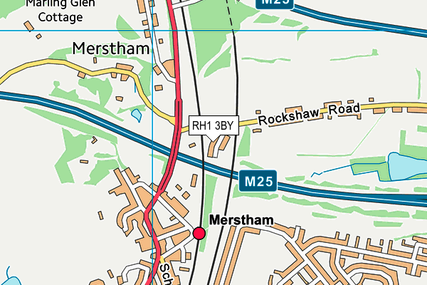 RH1 3BY map - OS VectorMap District (Ordnance Survey) RH1 3BY map - OS VectorMap District (Ordnance Survey)