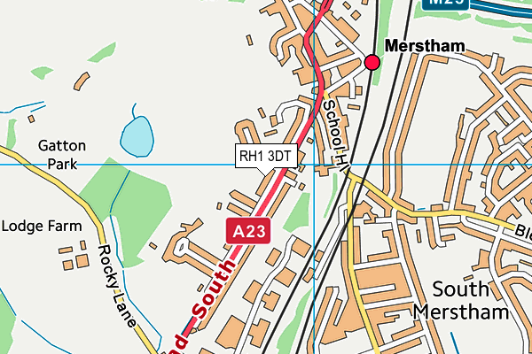 RH1 3DT map - OS VectorMap District (Ordnance Survey) RH1 3DT map - OS VectorMap District (Ordnance Survey)