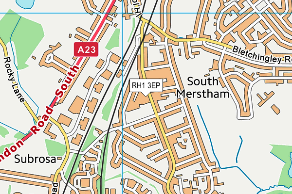 RH1 3EP map - OS VectorMap District (Ordnance Survey) RH1 3EP map - OS VectorMap District (Ordnance Survey)