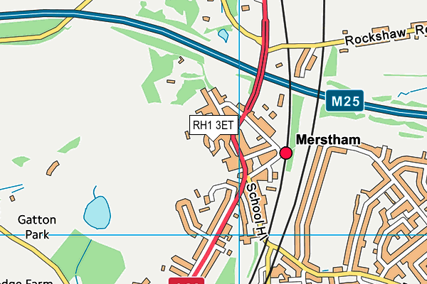 RH1 3ET map - OS VectorMap District (Ordnance Survey) RH1 3ET map - OS VectorMap District (Ordnance Survey)