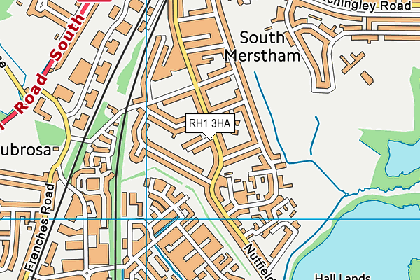 RH1 3HA map - OS VectorMap District (Ordnance Survey) RH1 3HA map - OS VectorMap District (Ordnance Survey)