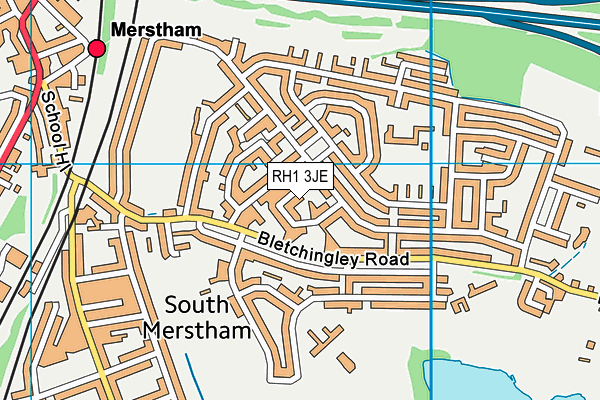 RH1 3JE map - OS VectorMap District (Ordnance Survey) RH1 3JE map - OS VectorMap District (Ordnance Survey)