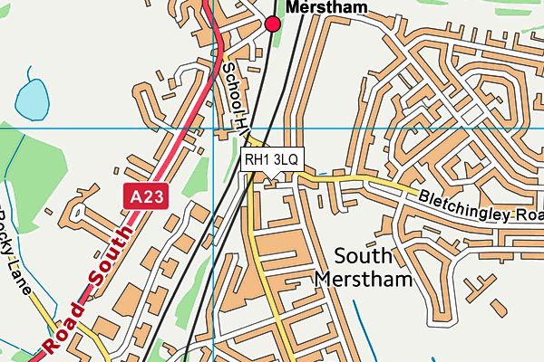 RH1 3LQ map - OS VectorMap District (Ordnance Survey) RH1 3LQ map - OS VectorMap District (Ordnance Survey)