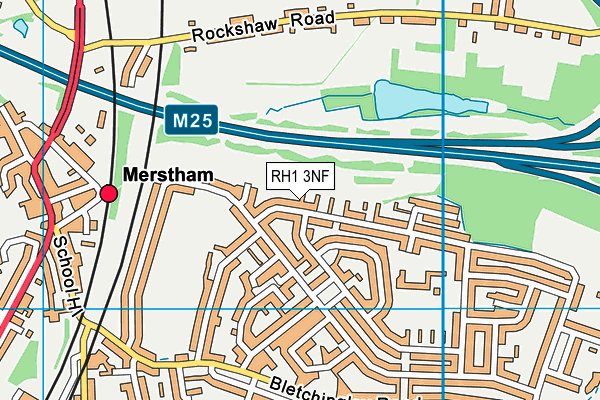 RH1 3NF map - OS VectorMap District (Ordnance Survey) RH1 3NF map - OS VectorMap District (Ordnance Survey)