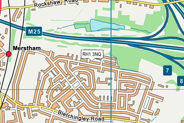 RH1 3NQ map - OS VectorMap District (Ordnance Survey) RH1 3NQ map - OS VectorMap District (Ordnance Survey)
