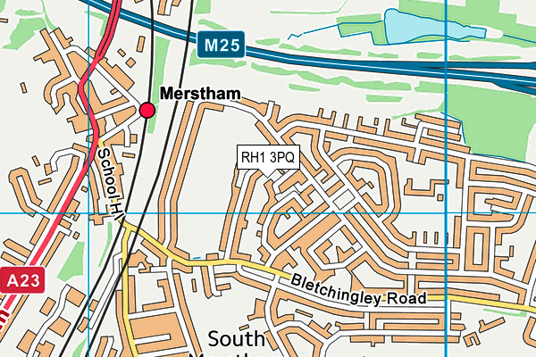 RH1 3PQ map - OS VectorMap District (Ordnance Survey) RH1 3PQ map - OS VectorMap District (Ordnance Survey)