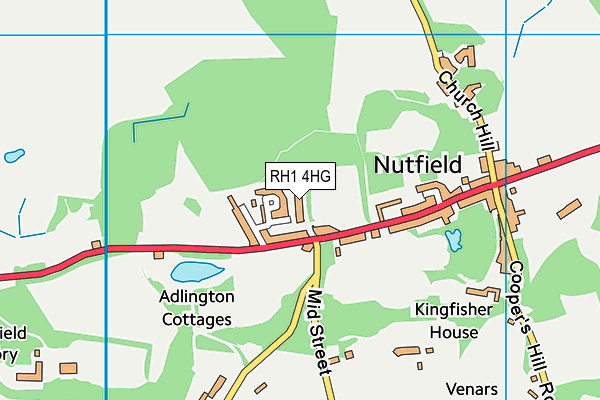 RH1 4HG map - OS VectorMap District (Ordnance Survey) RH1 4HG map - OS VectorMap District (Ordnance Survey)