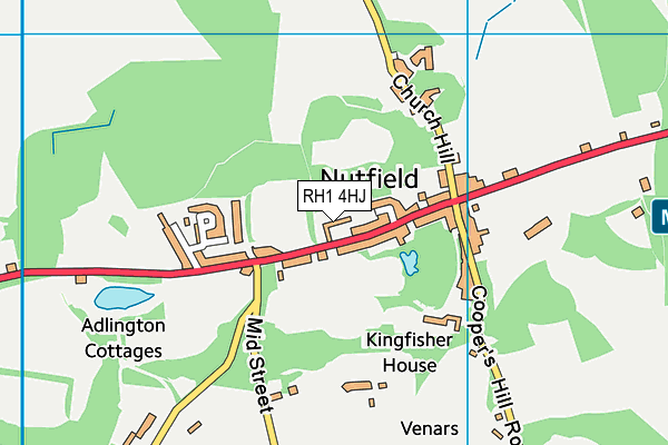 RH1 4HJ map - OS VectorMap District (Ordnance Survey) RH1 4HJ map - OS VectorMap District (Ordnance Survey)
