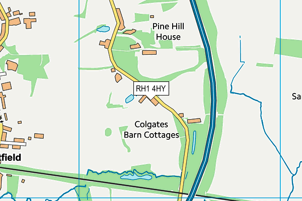RH1 4HY map - OS VectorMap District (Ordnance Survey) RH1 4HY map - OS VectorMap District (Ordnance Survey)