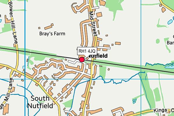 RH1 4JQ map - OS VectorMap District (Ordnance Survey) RH1 4JQ map - OS VectorMap District (Ordnance Survey)