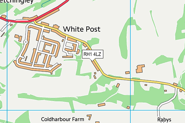 RH1 4LZ map - OS VectorMap District (Ordnance Survey) RH1 4LZ map - OS VectorMap District (Ordnance Survey)