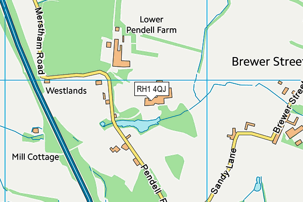 RH1 4QJ map - OS VectorMap District (Ordnance Survey) RH1 4QJ map - OS VectorMap District (Ordnance Survey)