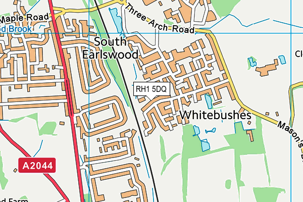 RH1 5DQ map - OS VectorMap District (Ordnance Survey) RH1 5DQ map - OS VectorMap District (Ordnance Survey)