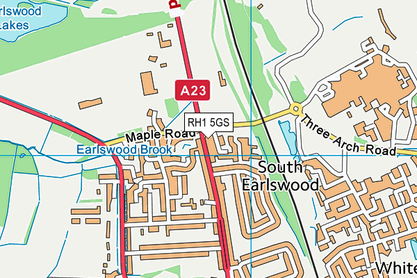 RH1 5GS map - OS VectorMap District (Ordnance Survey) RH1 5GS map - OS VectorMap District (Ordnance Survey)