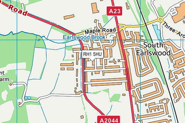 RH1 5HU map - OS VectorMap District (Ordnance Survey) RH1 5HU map - OS VectorMap District (Ordnance Survey)