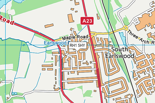 RH1 5HY map - OS VectorMap District (Ordnance Survey) RH1 5HY map - OS VectorMap District (Ordnance Survey)