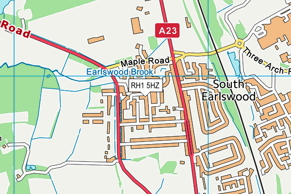 RH1 5HZ map - OS VectorMap District (Ordnance Survey) RH1 5HZ map - OS VectorMap District (Ordnance Survey)