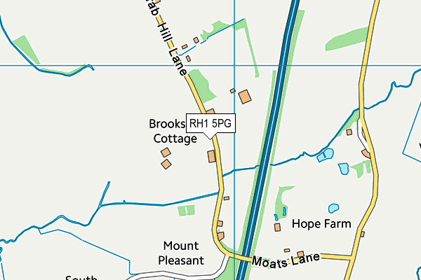 RH1 5PG map - OS VectorMap District (Ordnance Survey) RH1 5PG map - OS VectorMap District (Ordnance Survey)