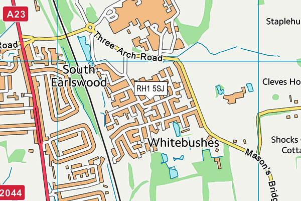 RH1 5SJ map - OS VectorMap District (Ordnance Survey) RH1 5SJ map - OS VectorMap District (Ordnance Survey)