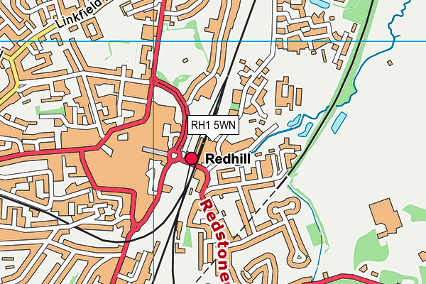 RH1 5WN map - OS VectorMap District (Ordnance Survey) RH1 5WN map - OS VectorMap District (Ordnance Survey)