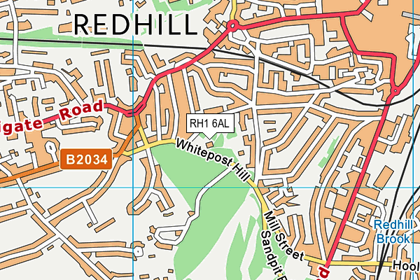 RH1 6AL map - OS VectorMap District (Ordnance Survey) RH1 6AL map - OS VectorMap District (Ordnance Survey)