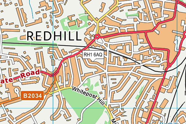 RH1 6AQ map - OS VectorMap District (Ordnance Survey) RH1 6AQ map - OS VectorMap District (Ordnance Survey)