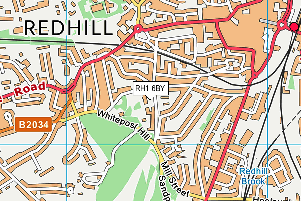 RH1 6BY map - OS VectorMap District (Ordnance Survey) RH1 6BY map - OS VectorMap District (Ordnance Survey)
