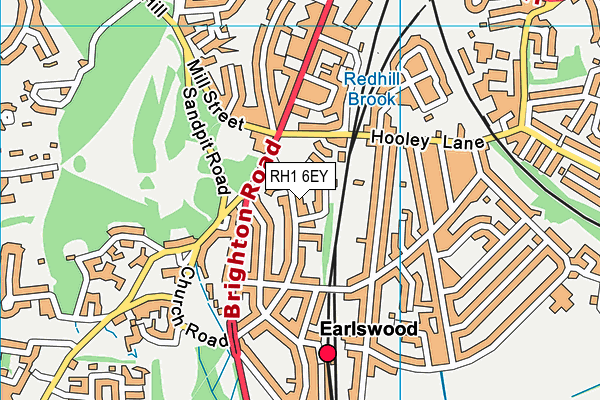 RH1 6EY map - OS VectorMap District (Ordnance Survey) RH1 6EY map - OS VectorMap District (Ordnance Survey)