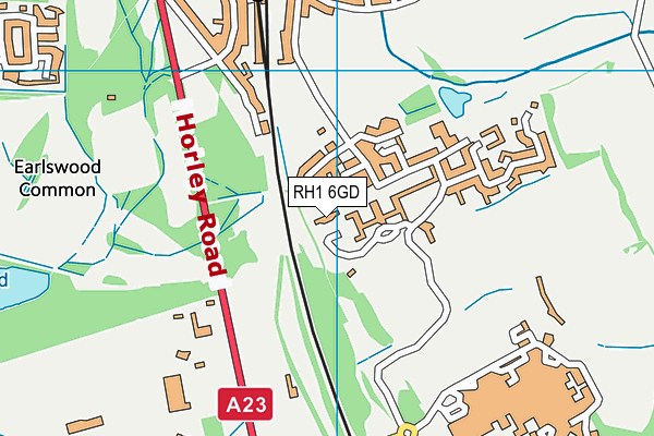 RH1 6GD map - OS VectorMap District (Ordnance Survey) RH1 6GD map - OS VectorMap District (Ordnance Survey)