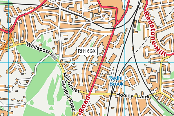 RH1 6GX map - OS VectorMap District (Ordnance Survey)