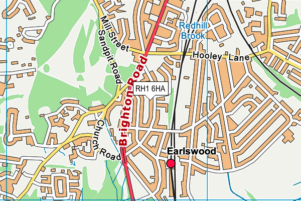 RH1 6HA map - OS VectorMap District (Ordnance Survey) RH1 6HA map - OS VectorMap District (Ordnance Survey)