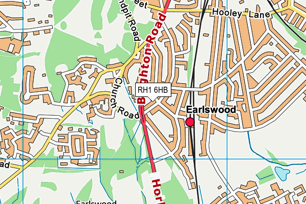RH1 6HB map - OS VectorMap District (Ordnance Survey) RH1 6HB map - OS VectorMap District (Ordnance Survey)