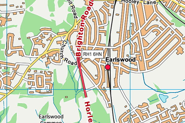 RH1 6HN map - OS VectorMap District (Ordnance Survey)