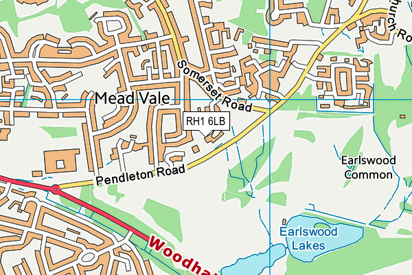 RH1 6LB map - OS VectorMap District (Ordnance Survey) RH1 6LB map - OS VectorMap District (Ordnance Survey)