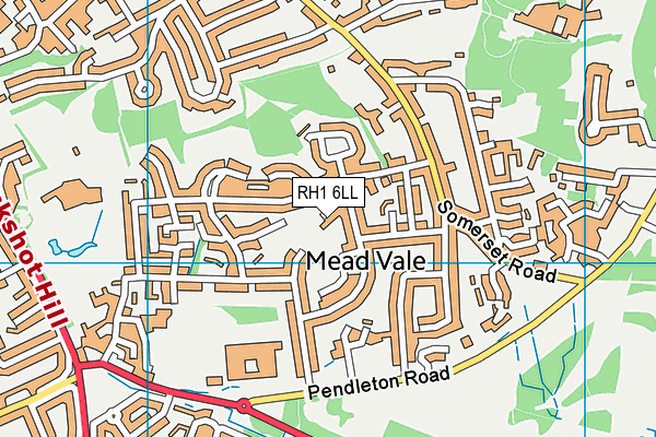 RH1 6LL map - OS VectorMap District (Ordnance Survey) RH1 6LL map - OS VectorMap District (Ordnance Survey)