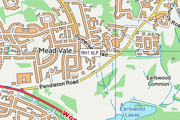RH1 6LP map - OS VectorMap District (Ordnance Survey) RH1 6LP map - OS VectorMap District (Ordnance Survey)