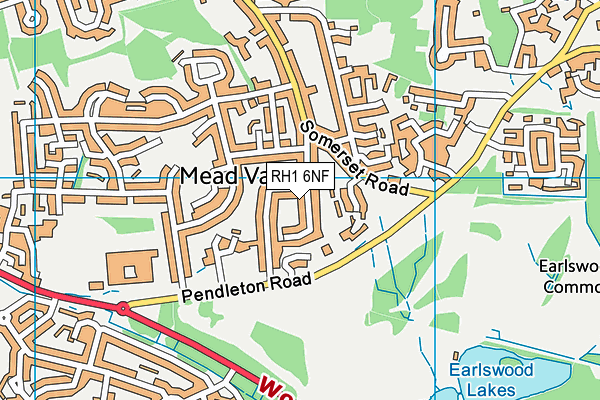 RH1 6NF map - OS VectorMap District (Ordnance Survey) RH1 6NF map - OS VectorMap District (Ordnance Survey)
