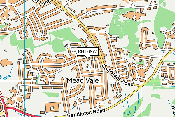 RH1 6NW map - OS VectorMap District (Ordnance Survey) RH1 6NW map - OS VectorMap District (Ordnance Survey)