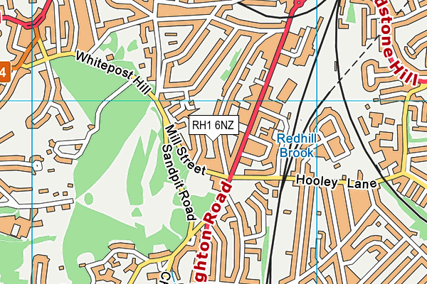 RH1 6NZ map - OS VectorMap District (Ordnance Survey) RH1 6NZ map - OS VectorMap District (Ordnance Survey)