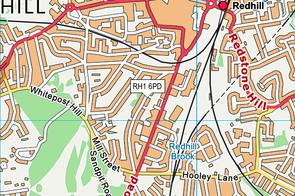 RH1 6PD map - OS VectorMap District (Ordnance Survey) RH1 6PD map - OS VectorMap District (Ordnance Survey)