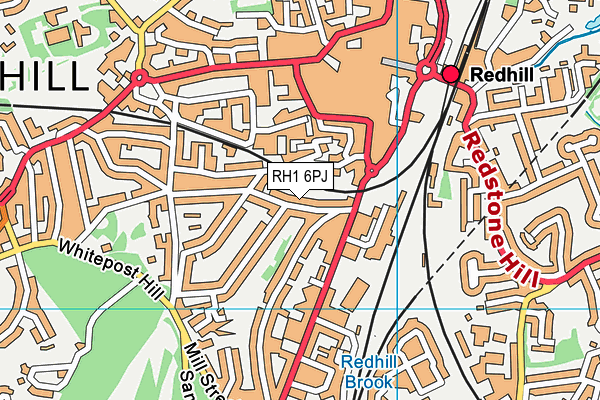 RH1 6PJ map - OS VectorMap District (Ordnance Survey) RH1 6PJ map - OS VectorMap District (Ordnance Survey)