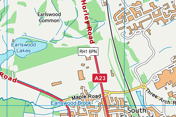 RH1 6PN map - OS VectorMap District (Ordnance Survey) RH1 6PN map - OS VectorMap District (Ordnance Survey)