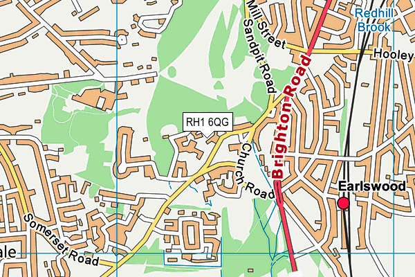 RH1 6QG map - OS VectorMap District (Ordnance Survey) RH1 6QG map - OS VectorMap District (Ordnance Survey)