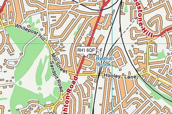 RH1 6QP map - OS VectorMap District (Ordnance Survey) RH1 6QP map - OS VectorMap District (Ordnance Survey)