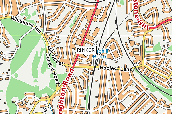 RH1 6QR map - OS VectorMap District (Ordnance Survey) RH1 6QR map - OS VectorMap District (Ordnance Survey)