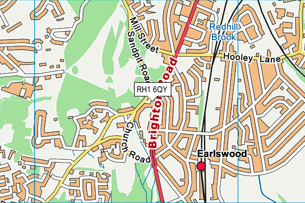 RH1 6QY map - OS VectorMap District (Ordnance Survey) RH1 6QY map - OS VectorMap District (Ordnance Survey)