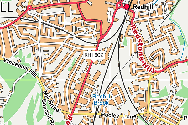 RH1 6QZ map - OS VectorMap District (Ordnance Survey) RH1 6QZ map - OS VectorMap District (Ordnance Survey)