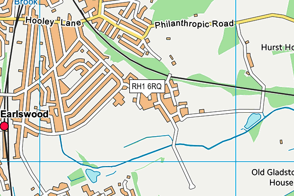 RH1 6RQ map - OS VectorMap District (Ordnance Survey) RH1 6RQ map - OS VectorMap District (Ordnance Survey)