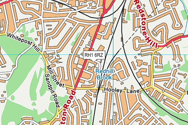 RH1 6RZ map - OS VectorMap District (Ordnance Survey) RH1 6RZ map - OS VectorMap District (Ordnance Survey)